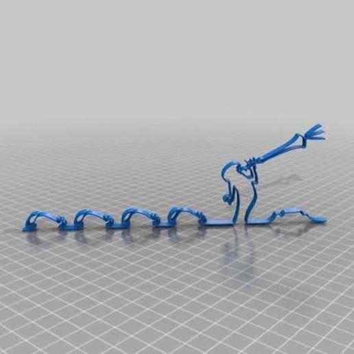 pied piper der rattenfaenger - linea art 2d 3D print model - Mito3D