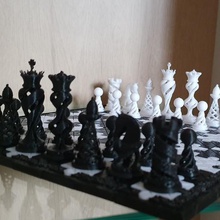 piezas ajedrez lexusus gioco di scacchi set a spirale 3d print model - Mito3D