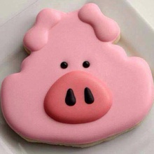 pig face cookie cutter home 3d print model - Mito3D