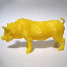 pig low poly art animal pork toy miniature pigment 3d print model - Mito3D