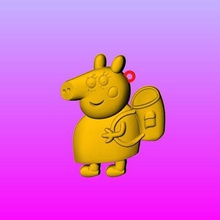 cerdo madre llavero colgante 13 joyería 3d print model - Mito3D