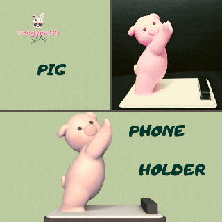 porco phone suporte 3d print model - Mito3D