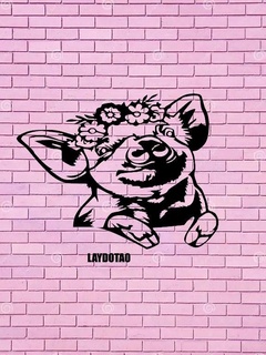 porc animaux déco Accueil maison animal ferme mur l'amour mascotte jungle tables décoration 3d print model - Mito3D