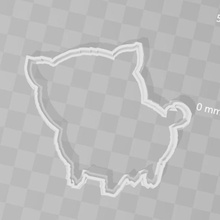 Schwein piggy-cookie-cutter home cookiecutter Schimmel Keks hog Tier 3d print model - Mito3D