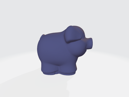 pig piggy piggie piglet 03 statuette figurine toy art home decor 3d print model - Mito3D
