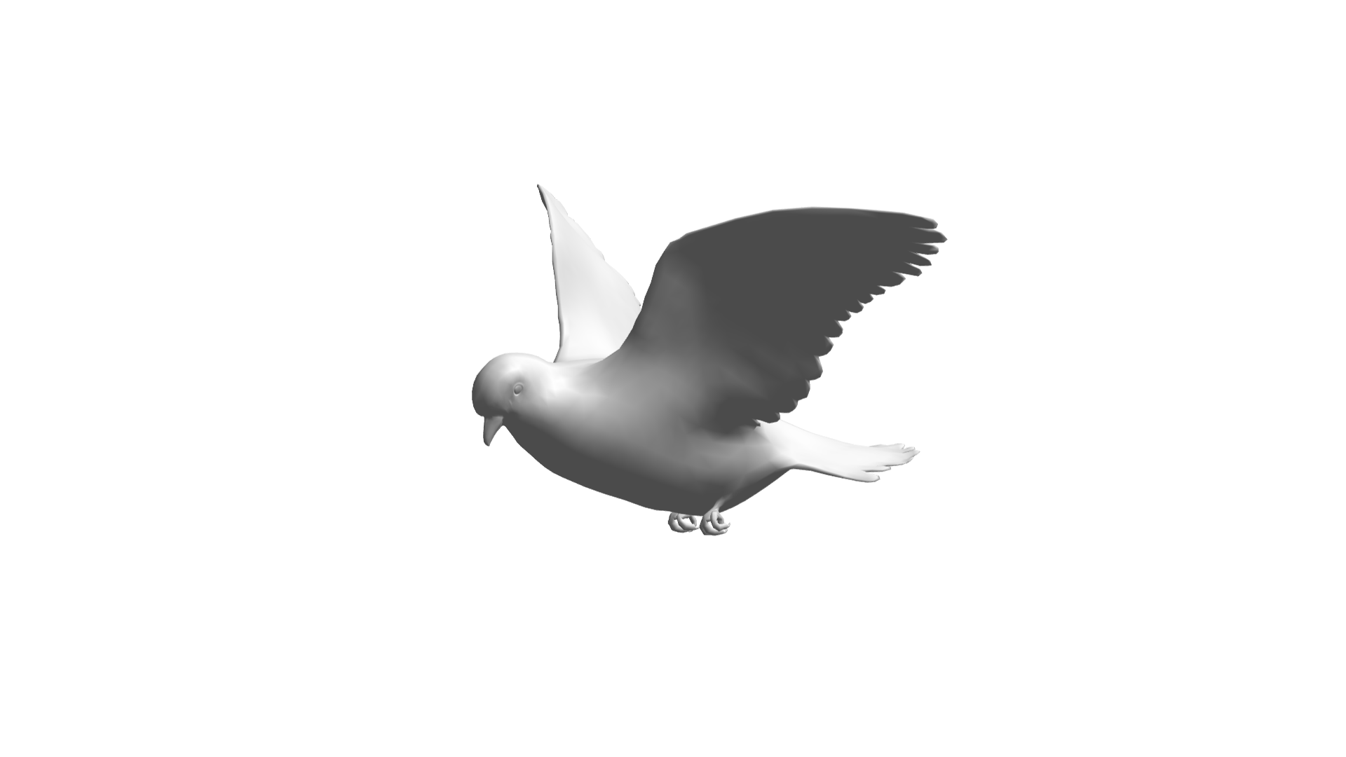 pigeon 3D print model - Mito3D