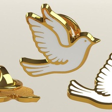pigeon jewelry pins peace symbols store 3d print model - Mito3D