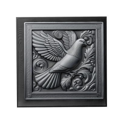 paloma animal alivio arte animales yeggi mito3d busto google colgantes medallón relief wall art pared 3d print model - Mito3D