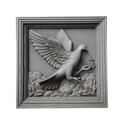 paloma animal alivio arte animales yeggi mito3d busto google colgantes medallón relief wall art pared 3d print model - Mito3D