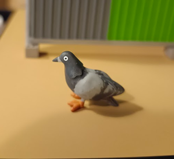 Pigeon Colombe oiseau piaf pioupiou poulet 3d print model - Mito3D