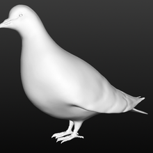 güvercin heykelcik 3d print model - Mito3D
