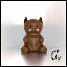 Schweinchen Eber Miniatur c47 Tier piggy Schwein boar wild_boar Figur klein ender3 3d print model - Mito3D