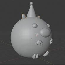 cerdito pelota cumpleaños lindo kawaii cerdo regalo 3d print model - Mito3D