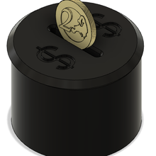 piggy bank gadget piece currency silver box 3d print model - Mito3D