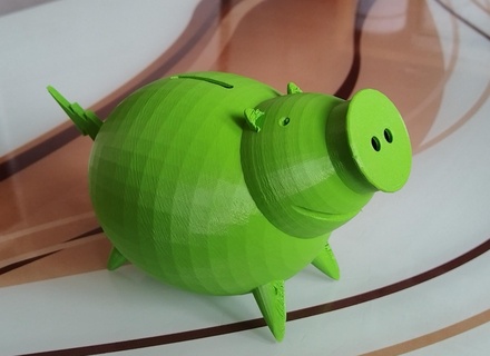 Schweinchen Bank Schwein Sparbüchse Geld Scherz 3d print model - Mito3D