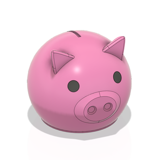 piggy bank Game pig kitty box silver parts tickets child toy animal money corners kids 3d print model - Mito3D