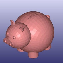 piggy bank home animal money box pig piggybank decor 3d print model - Mito3D