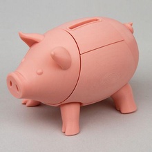 piggy bank - foldable 4d 3d print model - Mito3D