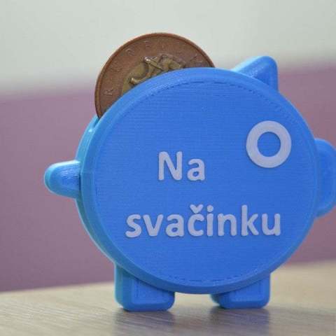 piggy bank - fridge magnet home household saving piggybank piggy-bank money gift magnets 3D print model - Mito3D