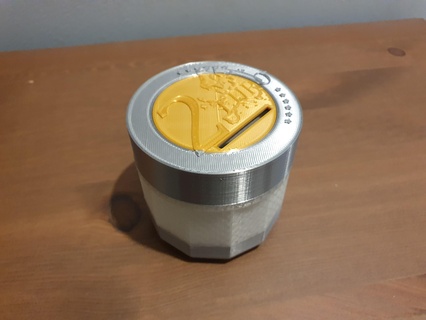 Schweinchen Bank 2 Gadget Ecke Silber ausblenden Box Euro Dollar Währung Kasse 3d print model - Mito3D