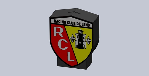 porcin banque courses club lentille RCL Accueil maison football 3d print model - Mito3D