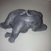 hucha con forma de elefante.art.las esculturas.sculptris.openscad 3d print model - Mito3D