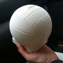 piggy bank shaped like volleyball ball home 3d print model - Mito3D