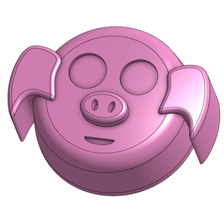 piggy dimmer knob knob pig replacement parts  3d print model - Mito3D