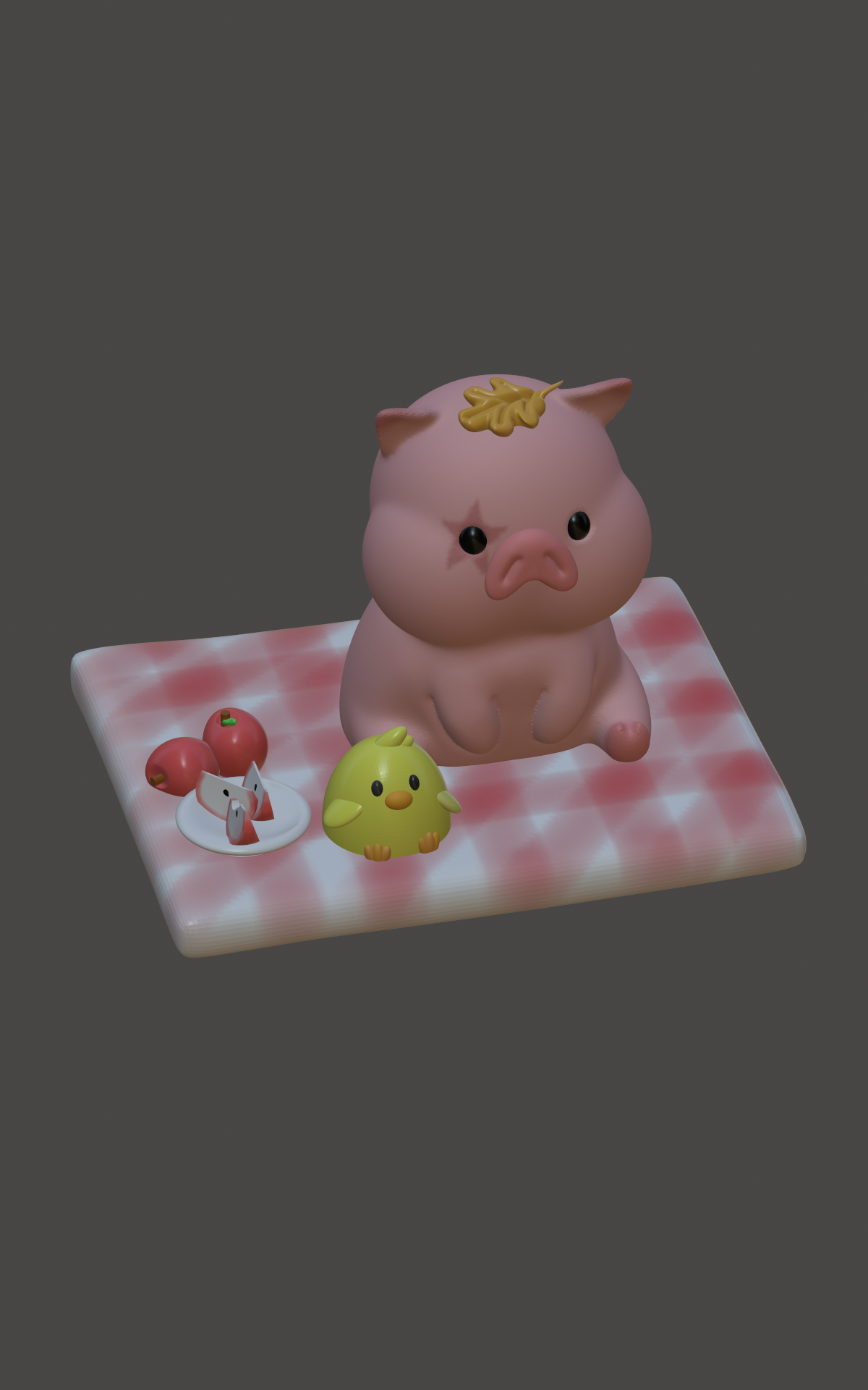 cerdito on pollo pita juego 3D print model - Mito3D