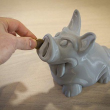 piggy sparschwein gadget Spielzeug, Spiel-Zubehör zbrush bank moneybox 3d print model - Mito3D
