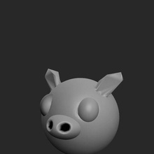 piggy pig animal piggy pig 3d print model - Mito3D