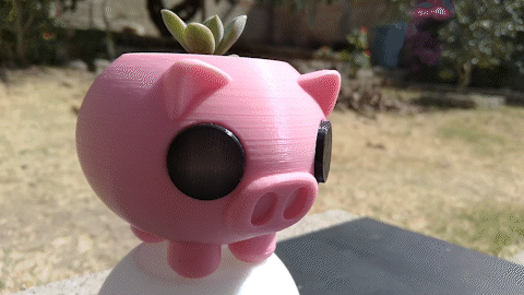 porquinho Panela animal porco decoração jardinagem plantar stl 3d print model - Mito3D