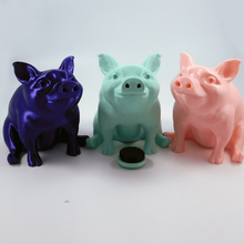 piggy sitting bank version art sculpture pig 3d print model - Mito3D