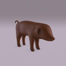 cerdito Arte mamífero cerdo animal granja Doméstico agricultura naturaleza mascota rancho estatua figurilla 3d print model - Mito3D