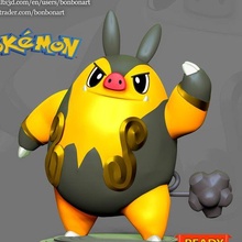 pignite- pokemon 3d print model - Mito3D