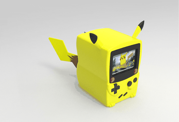 pikaboy güverte kutusu pikaçu pokemon özel oyun çocuğu tcg mewtwo nintendo video oyunu retro kolu 3d print model - Mito3D