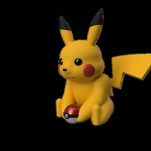 Pikachu art Pokémon mascotte pokeball 3d print model - Mito3D