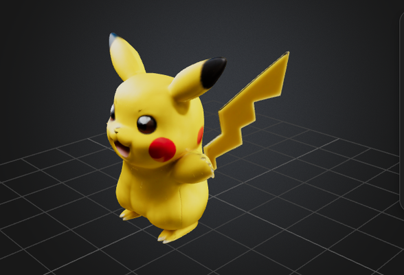 pikachu game 3d print model - Mito3D