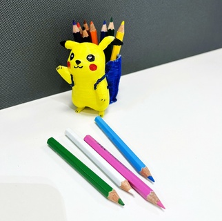 Pikachu bolígrafo lápiz soporte pokemon lindo organizador mesa dibujos animados 3d print model - Mito3D