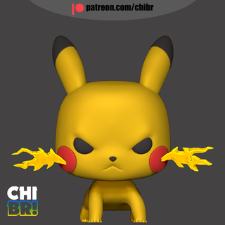 Pikachu pokemon funko Arte ceniza ketchum anime juguete manga chibi 3d print model - Mito3D