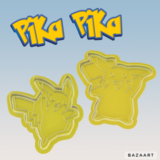 Pikachu 2 biscotto frese cookiecutter biscotti Pokemon 3d print model - Mito3D