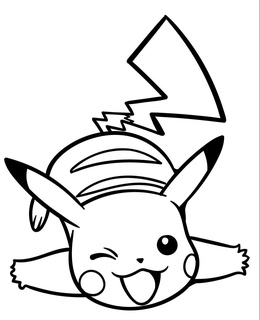 Pikachu 7 pok lun laser Couper fichier svg Pokémon vecteur 3d print model - Mito3D