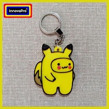 pikachu among us keychain key ring from necklace pendant i said pokemon game between on we 3d print model - Mito3D