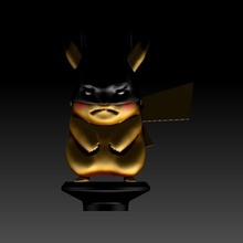 pikachu batman ready stl -meteler 3d pokemon charizard art zbrush 3d print model - Mito3D
