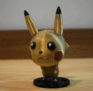 Pikachu bobble testa pok lun mostro animale anime supporto gratuito giocattolo cor regalo cartone animato 3d print model - Mito3D