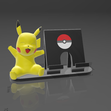 Pikachu célula teléfono muelle juego pokemon base 3d print model - Mito3D