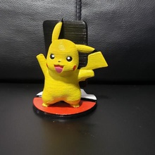 pikachu cell support game phone 3d print model - Mito3D