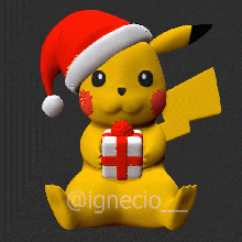pikachu christmas pokemon toy figure pokemon_go anime fanart 3d print model - Mito3D