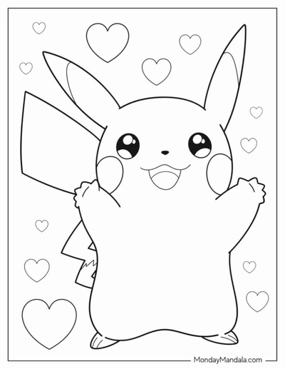 pikachu coeur empujar lun grabado láser cortar expediente svg arte evoli carapuce pokemon vector salameche 3d print model - Mito3D