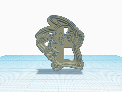 pikachu cookie cutter pok mon 3d print model - Mito3D
